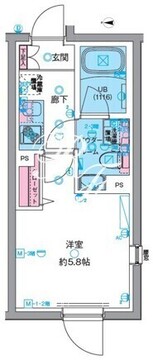 ジェノヴィア高円寺2 206 間取り図