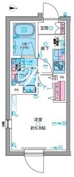 ジェノヴィア高円寺2 305 間取り図