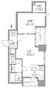 アジールコート中野坂上 1103 間取り図