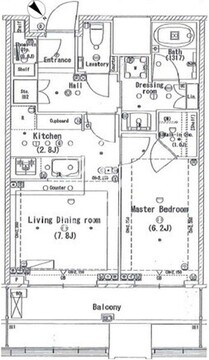 キャピタルゲートプレイス T-1707 間取り図