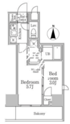 レジディア三軒茶屋3 805 間取り図