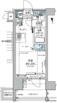 レジディア蒲田5 1101 間取り図