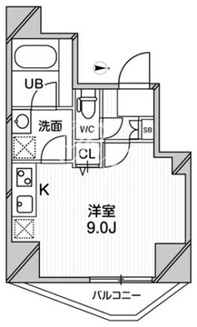 ジェノヴィア蒲田スカイガーデン 801 間取り図