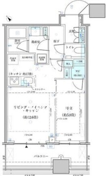 パークタワー勝どき S-823 間取り図