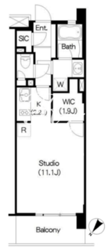 ブリリアイスト三軒茶屋 B-202 間取り図