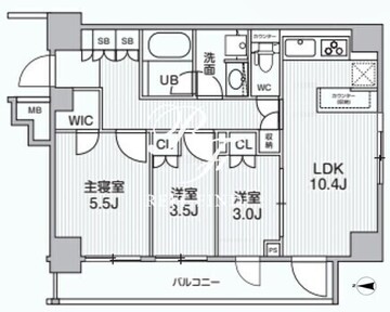 アリビス綾瀬 301 間取り図