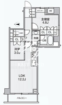 アリビス綾瀬 303 間取り図