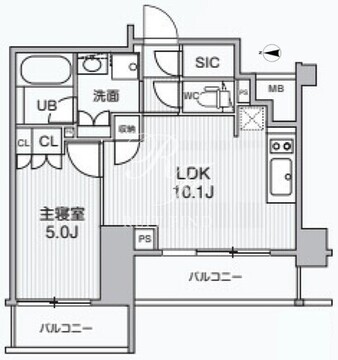 アリビス綾瀬 502 間取り図