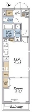 リブリ・西台 306 間取り図