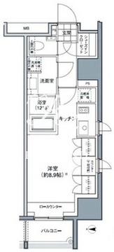 パークハビオ東中野 705 間取り図
