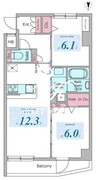 ドゥーエ板橋区役所前 401 間取り図