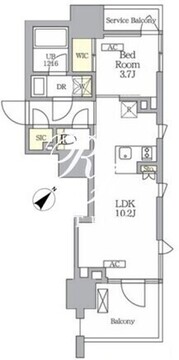 テラス神田猿楽町 505 間取り図