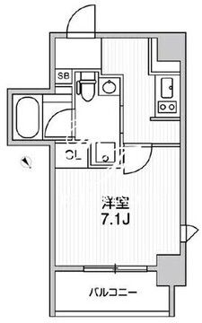 ライトハウス元浅草 601 間取り図