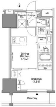 ザ・パークハビオSOHO新宿御苑 903 間取り図