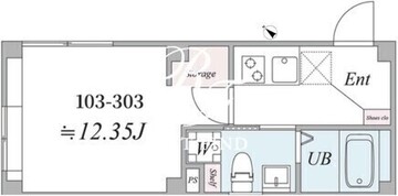 サンキャピタル北新宿 303 間取り図