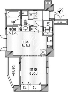 クリオ渋谷ラ・モード 605 間取り図