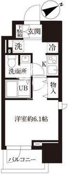 レジディア大森2 805 間取り図