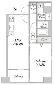 エスモア森下 504 間取り図