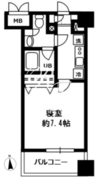レジディア四谷三丁目 205 間取り図