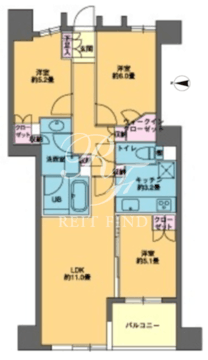 カスタリア東日本橋 303 間取り図
