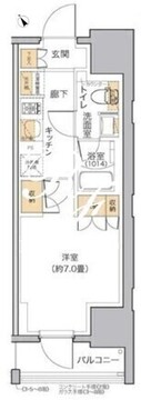 リビオメゾン田端 704 間取り図