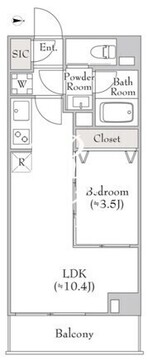 ルミーク大森 502 間取り図