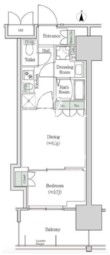 ブルックサイドレジデンス木場 609 間取り図