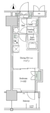 ブルックサイドレジデンス木場 614 間取り図
