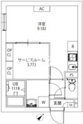 アクシアエムーシティ武蔵小山 206 間取り図