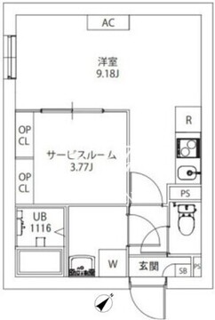 アクシアエムーシティ武蔵小山 206 間取り図