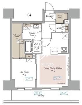 ラティエラ上野稲荷町 604 間取り図