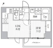 シーズンフラッツ大井町 407 間取り図