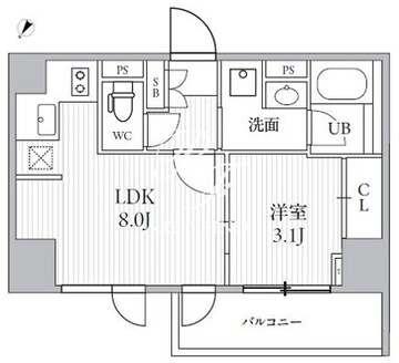 シーズンフラッツ大井町 407 間取り図