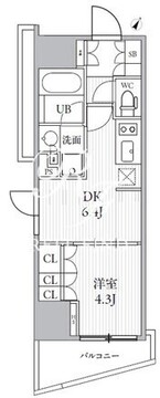 シーズンフラッツ大井町 702 間取り図