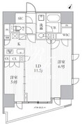 シーズンフラッツ大井町 1303 間取り図