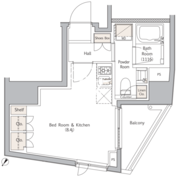 NJKマーキス表参道 401 間取り図