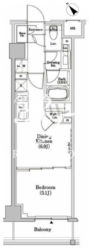 ザ・パークハビオSOHO市谷左内町 204 間取り図