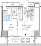 パークアクシス五反田スカイタワー 2702 間取り図