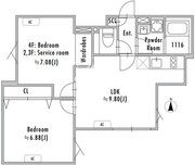 グランパセオ大崎戸越銀座2 302 間取り図