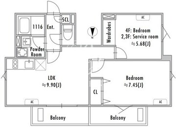 グランパセオ大崎戸越銀座2 301 間取り図