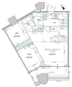 パークタワー勝どき S-824 間取り図