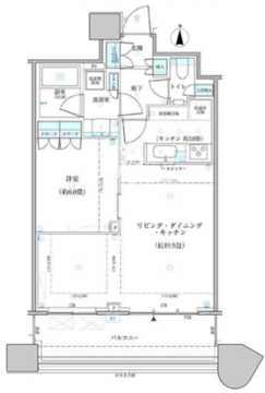 パークタワー勝どき S-1432 間取り図
