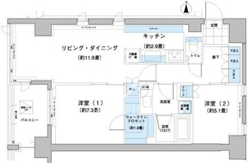 ガーデニエール砧レジデンス 317 間取り図