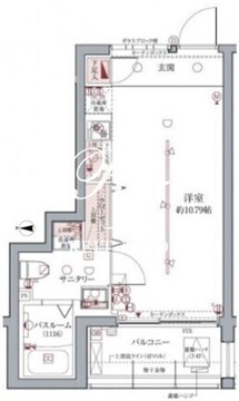 ラグディア高輪 104 間取り図