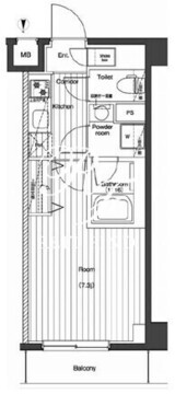 プレミアムキューブG北新宿 602 間取り図