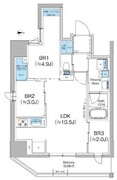 クレヴィアリグゼ蒲田西 1201 間取り図