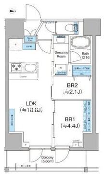 クレヴィアリグゼ蒲田西 1202 間取り図