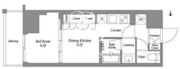 ウエリスアーバン住吉ウエスト 206 間取り図