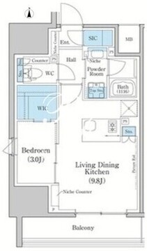 スタイリオ蒲田ウエスト 901 間取り図