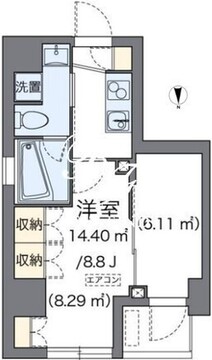 ラヴィエ銀座東 1002 間取り図